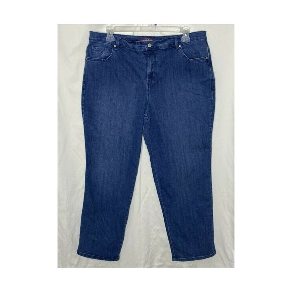 Gloria Vanderbilt Amanda Supreme Stretch (18W-28"L) Blue Jeans - Picture 1 of 4